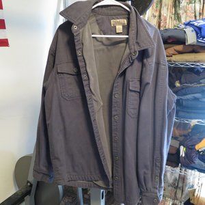 Duluth Trading fleece lined firehose canvas shirt mens xl  blue
